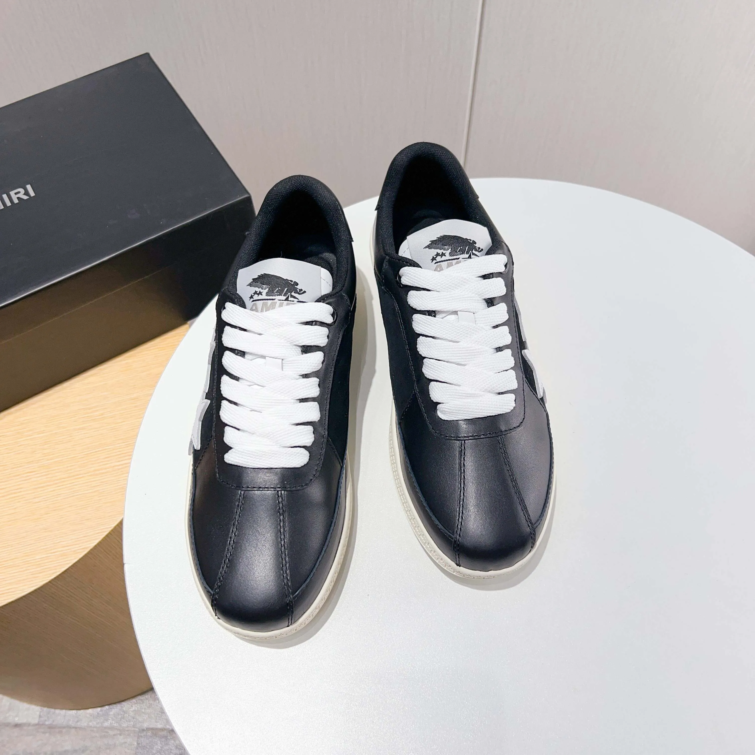 Men's shoes 💰420 [New style] 🌲🌲Balmain - New Amiri trendy shoes, low-top casual sports shoes, the same style as celebrities, made of selected pebbled cowhide and frosted cowhide, original outsole, comfortable on the feet, high-end workmanship, welcome to buy. Size: 39-45 (46 customized)